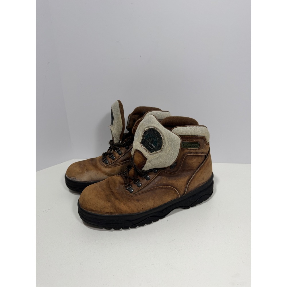 Elk Woods Mens Brown Leather Thinsulate Insulated Hiking‎ Work Boots Size 11D
